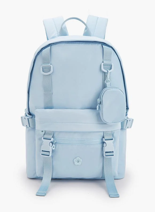 Solid Tactical School Backpack With Detachable Pouch