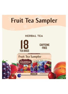 CELESTIAL SEASONINGS Fruit Tea Sampler Herbal Tea Caffeine Free,5 Flavors - 18 Tea Bags 40 g  - Image 2
