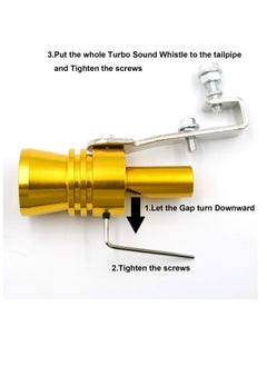 PAMEER Aluminum Alloy Exhaust Turbo Sound Whistle Simulator, Turbo Sound Exhaust Muffler Pipe Whistle Car Roar Maker, Car Blow off valve Tip Simulator Whistler Tail Pipe.  - Image 3