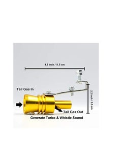 PAMEER Aluminum Alloy Exhaust Turbo Sound Whistle Simulator, Turbo Sound Exhaust Muffler Pipe Whistle Car Roar Maker, Car Blow off valve Tip Simulator Whistler Tail Pipe.  - Image 2