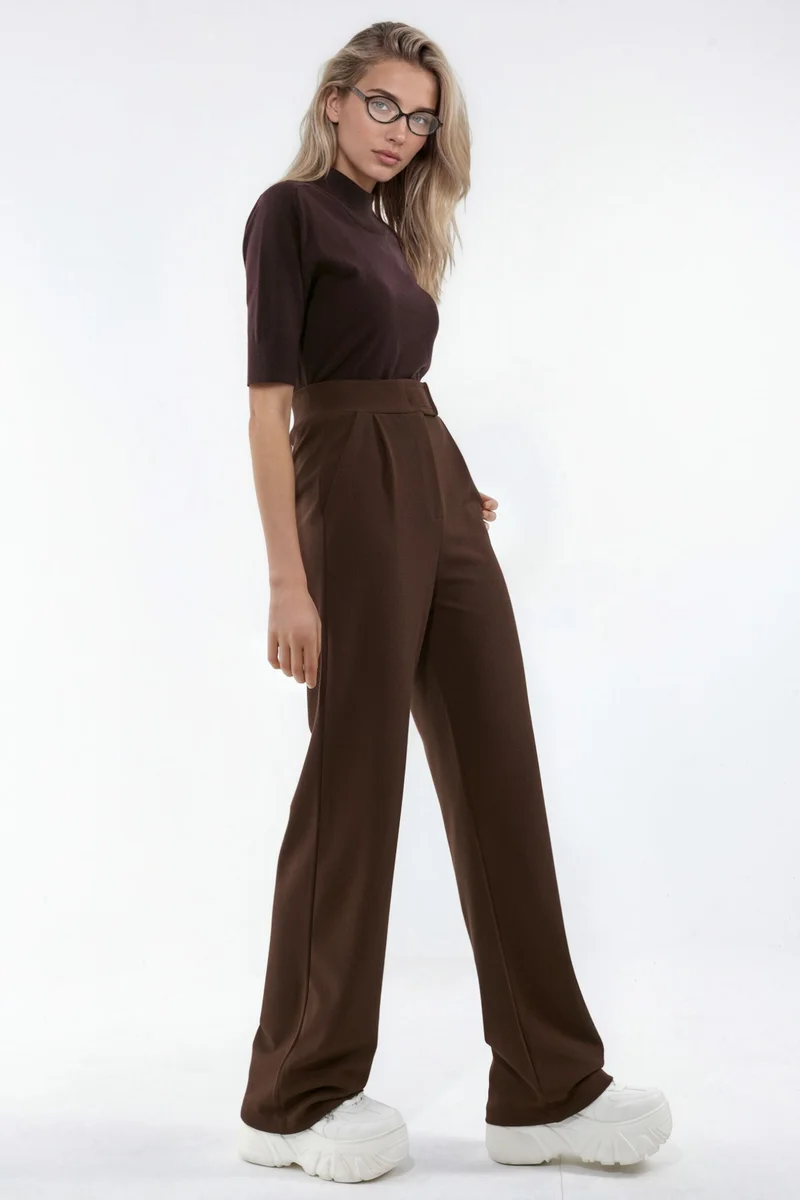 Hiccup Women's Stretch Palazzo Pants with Velcro Closure