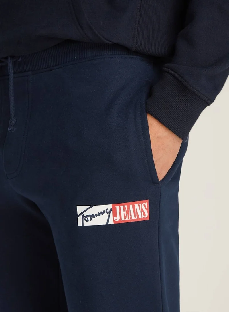 TOMMY JEANS Signature Logo Cuffed Slim Joggers