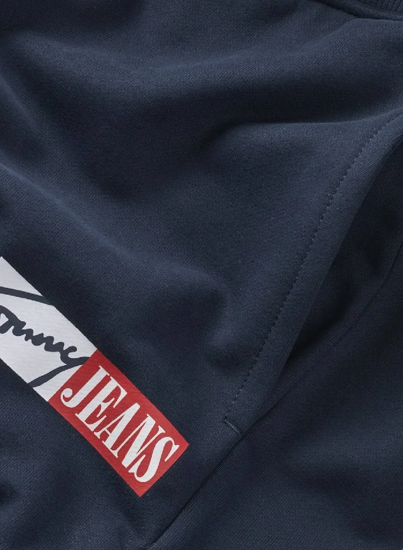TOMMY JEANS Signature Logo Cuffed Slim Joggers