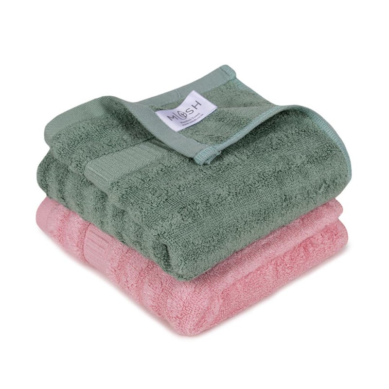 Mush Bamboo Hand Towels Set of 6 | Ultra Soft, Absorbent & Quick Dry Towel Gym, Pool, Travel, Sports and Yoga Towel for Men and Women | 29.5 x 13 Inches / 75 X 35 cms | 600 GSM Pack of 6, Multi - Image 3