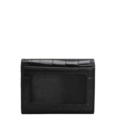Da Milano Leather Mini Flap Wallet for Women - Black (LW-10057A-OL) - Image 3