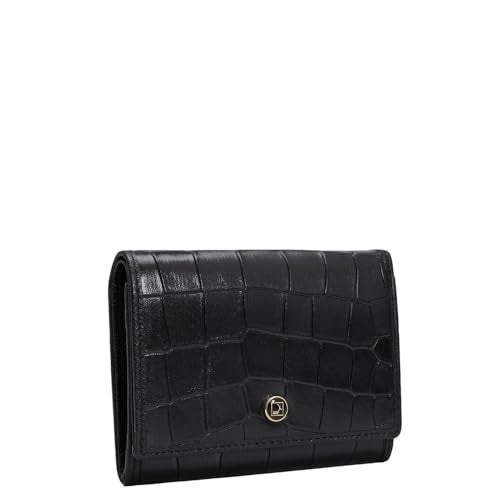 Da Milano Leather Mini Flap Wallet for Women - Black (LW-10057A-OL) - Image 2