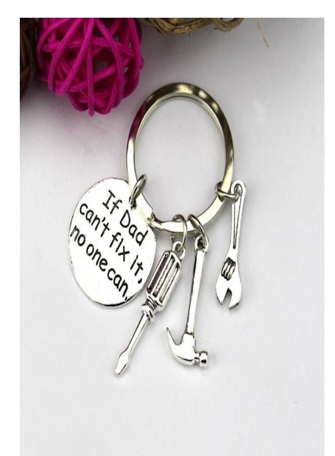 إذا لم يستطع الأب إصلاحه فلا أحد يستطيع مفك براغي مفتاح ربط مطرقة خواتم أدوات سحرية سلسلة مفاتيح - Image 2
