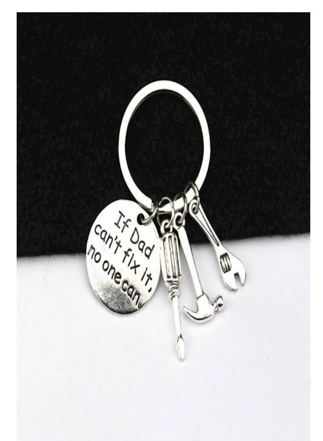 إذا لم يستطع الأب إصلاحه فلا أحد يستطيع مفك براغي مفتاح ربط مطرقة خواتم أدوات سحرية سلسلة مفاتيح - Image 3
