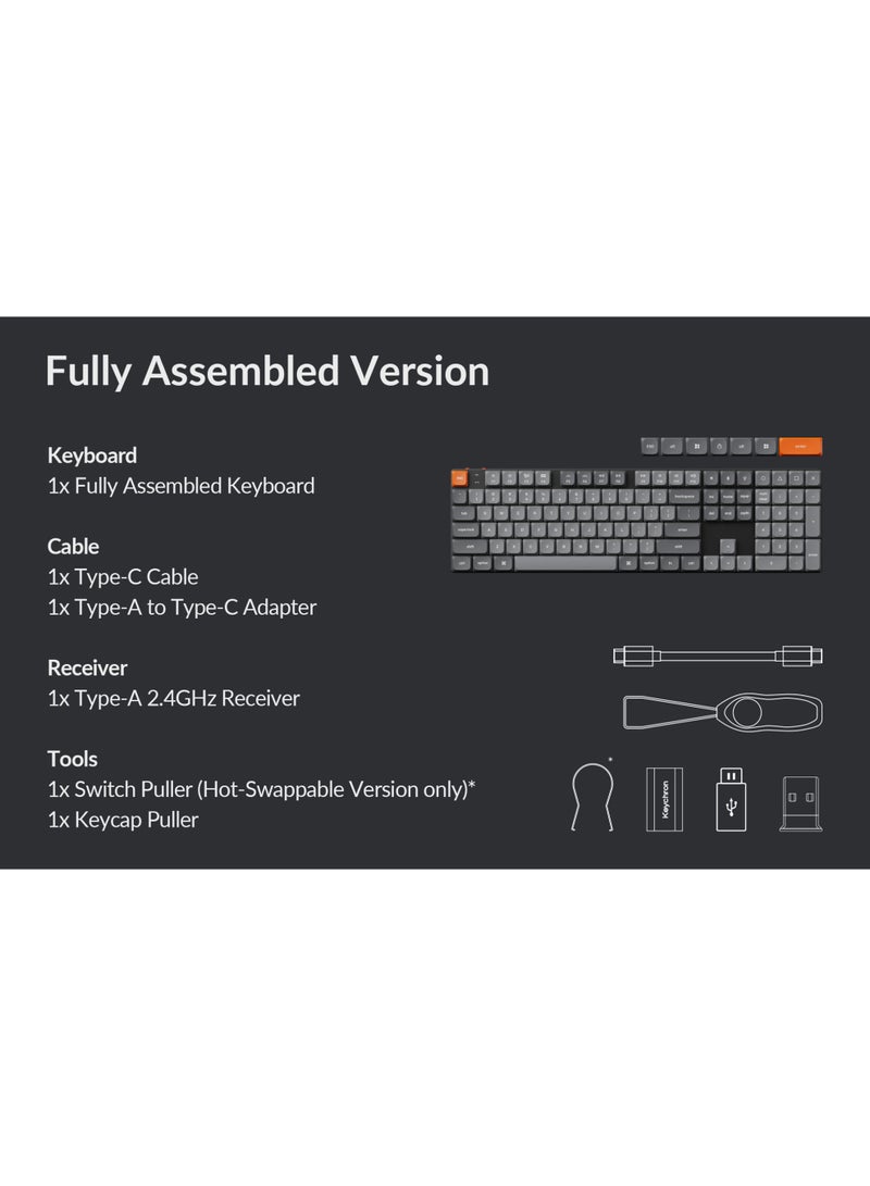 Keychron K5 Max QMK/VIA Wireless Mechanical Keyboard, 1000Hz Polling Rate, ENG-ARAB Layout, Red Gateron Mechanical Switch, 3 Mode Connection, N-Key Rollover, 2000mAh Battery, Red | K5M-H1-AR - Image 4