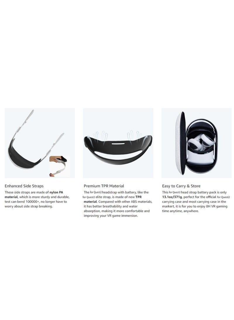 Adjustable Head Strap for Oculus Quest 3 VR Headset Charging Elite Strap 10000mAh Battery for Meta Oculus Quest 3 Accessories - Image 4