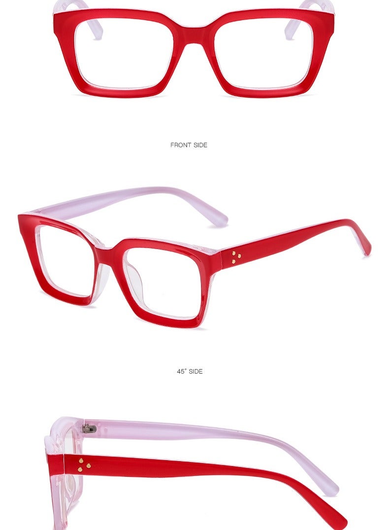 بوما للبصريات +1.00 نظاراه قراءة نسائي، نظارات قراءه طبيه مكبرة لتصحيح ضعف النظر  مع تقدم العمر ،لون الإطار جريء عدسات مضادة للتعب والضوء الأزرق، تصميم خفيف الوزن ،حمايه شاشة كمبيوتر  وحجب الضوء الأزرق ورؤية واضحة للقراءة - Image 3