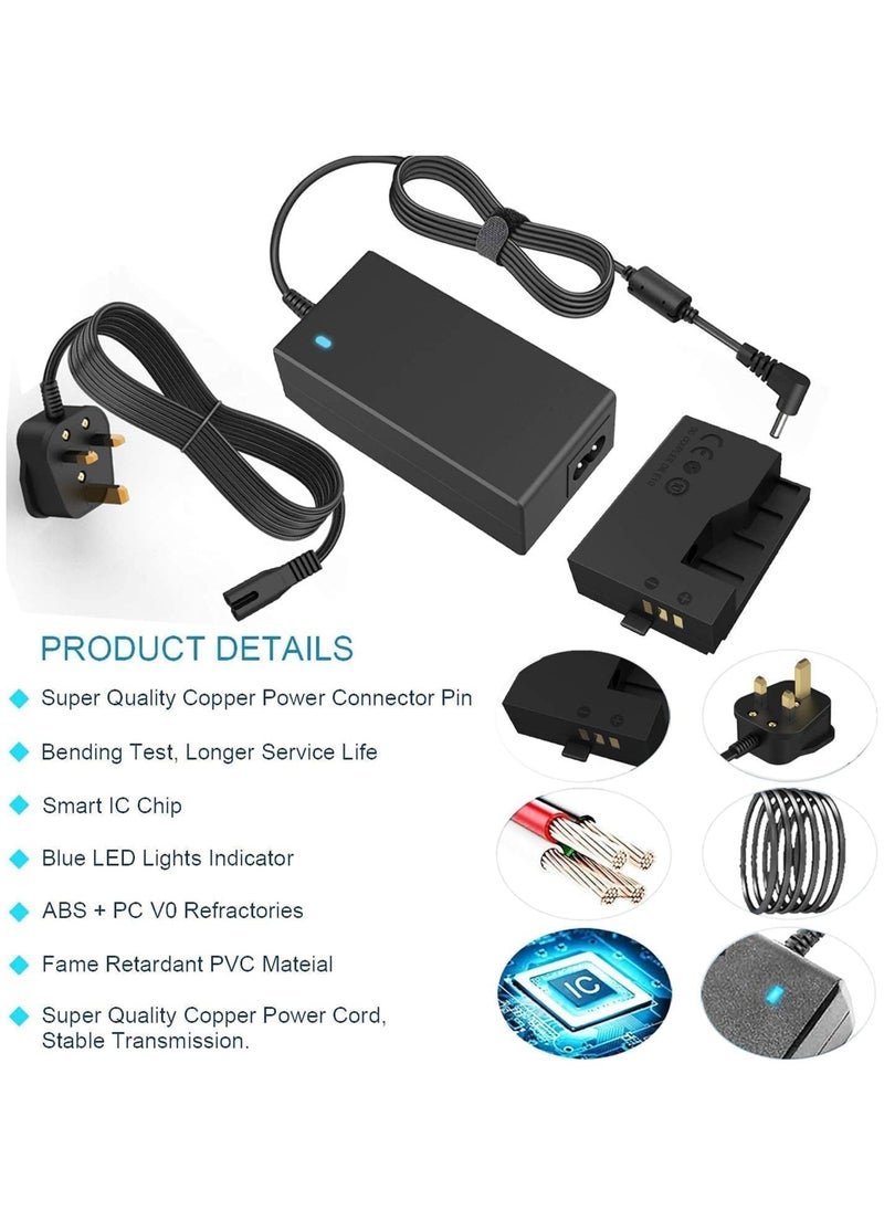 TIGER - ACK-E10 AC Power Adapter & LP-E10 DR-E10 Dummy Battery Coupler Kit - Continuous Power Supply for Canon EOS Rebel T3 T5 T6 T7 T100 1100D 1200D 1300D 2000D 4000D - Ideal for Studio & Long Shooting Sessions - Image 1