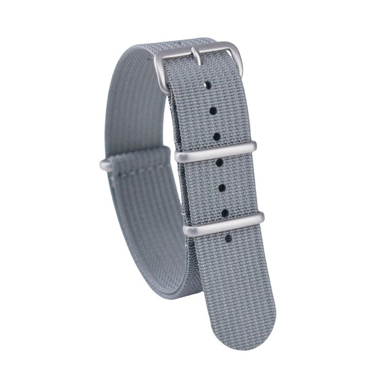 Bluejw Premium Ballistic Dark Gray Ribbed NATO Nylon Watch Strap – Durable Replacement Band for Men, Fits 18mm 19mm 20mm 22mm Watches - Image 1