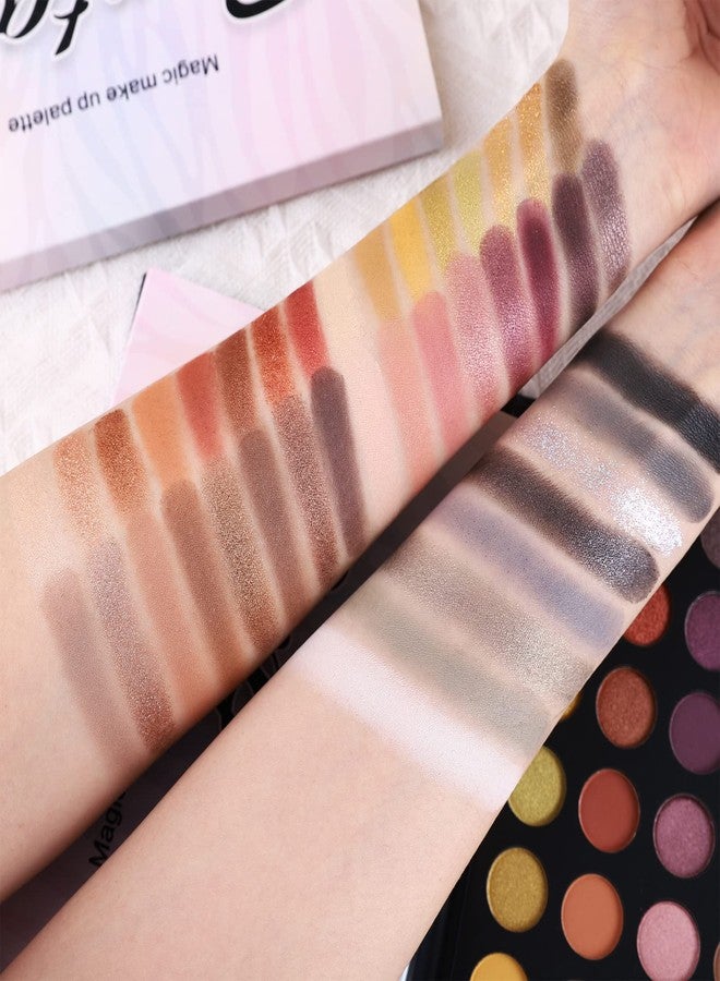 Prism Makeup Professional Neutral Smokey Eyeshadow Makeup Palette, Matte Shimmer Metallic Black Grey Dark Goth Eye Shadows for Halloween, Pigmented Warm Smoky Naked Nude Rosy Gold Brown Pallet Daily Make Up Kit - Image 4