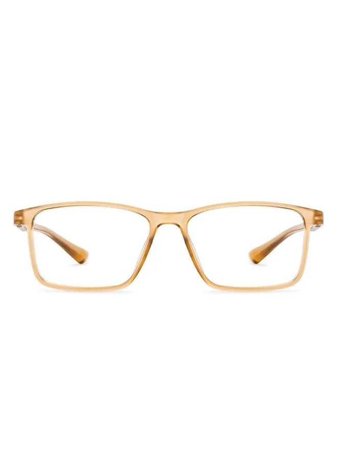 لينسكارت بلو Zero Power Full Rim Bluecut & Antiglare Rectangle Shape Computer Eyeglasses LB E14242 - 52mm - Brown