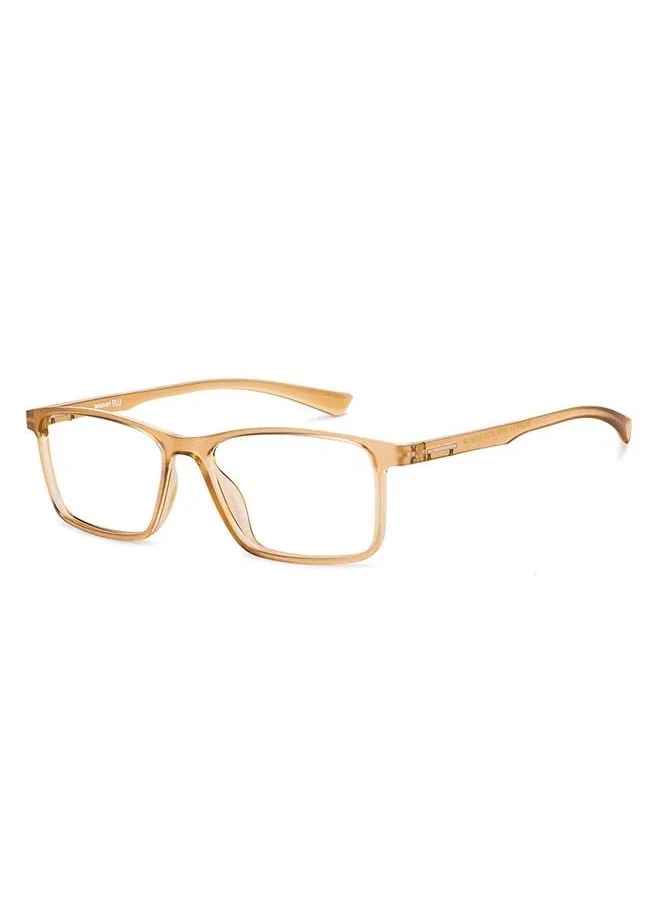 لينسكارت بلو Zero Power Full Rim Bluecut & Antiglare Rectangle Shape Computer Eyeglasses LB E14242 - 52mm - Brown