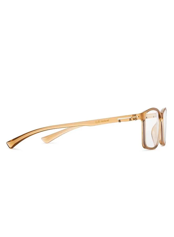Lenskart Blu Zero Power Full Rim Bluecut & Antiglare Rectangle Shape Computer Eyeglasses LB E14242 - 52mm - Brown