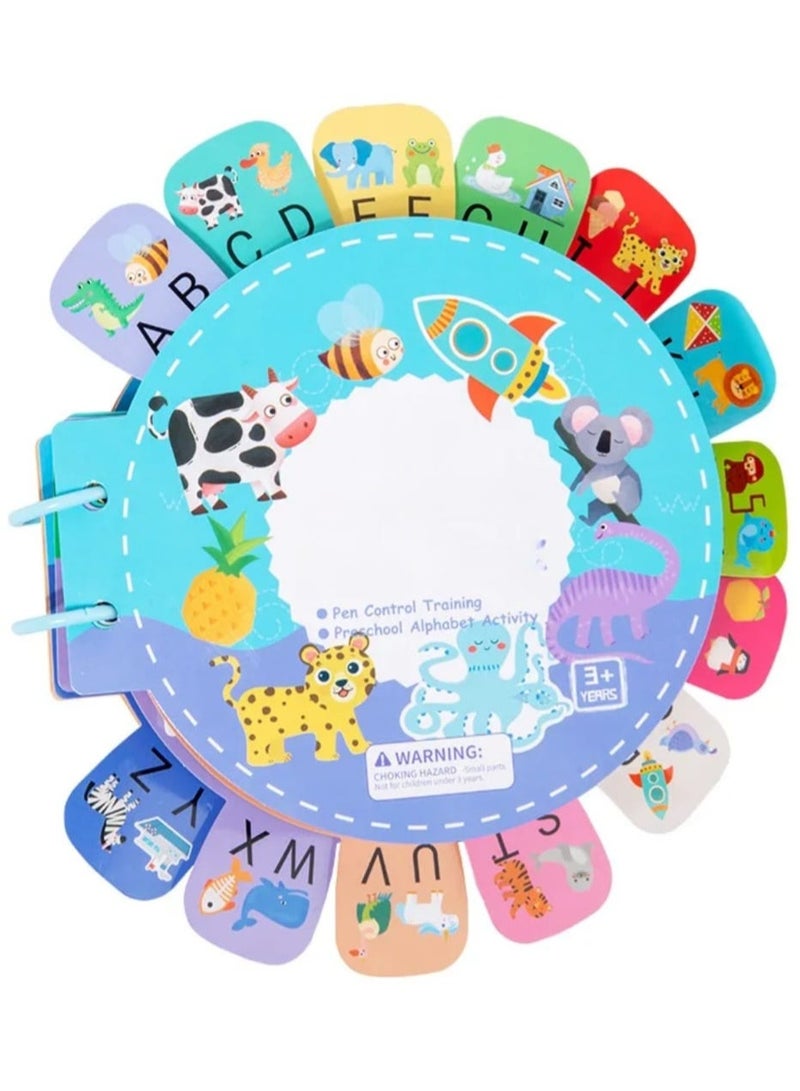 i diD Training AlphabeTraining Alphabet, Preschool learning Toy , Easy to Learn ABC Alphabet and Words to Match  Animals and Fruits Shapes to Match with Each Letter, with Dry Erase Marker for Toddlers 2+ years Oldt, Preschool learning Toy ,Words Match Game, Animals and Fruits Shapes to Match with Each Letter, Dry Erase Marker for Toddlers 2+ years Old  - Image 1