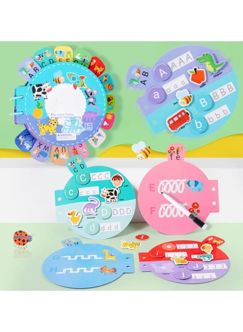 i diD Training AlphabeTraining Alphabet, Preschool learning Toy , Easy to Learn ABC Alphabet and Words to Match  Animals and Fruits Shapes to Match with Each Letter, with Dry Erase Marker for Toddlers 2+ years Oldt, Preschool learning Toy ,Words Match Game, Animals and Fruits Shapes to Match with Each Letter, Dry Erase Marker for Toddlers 2+ years Old  - Image 2