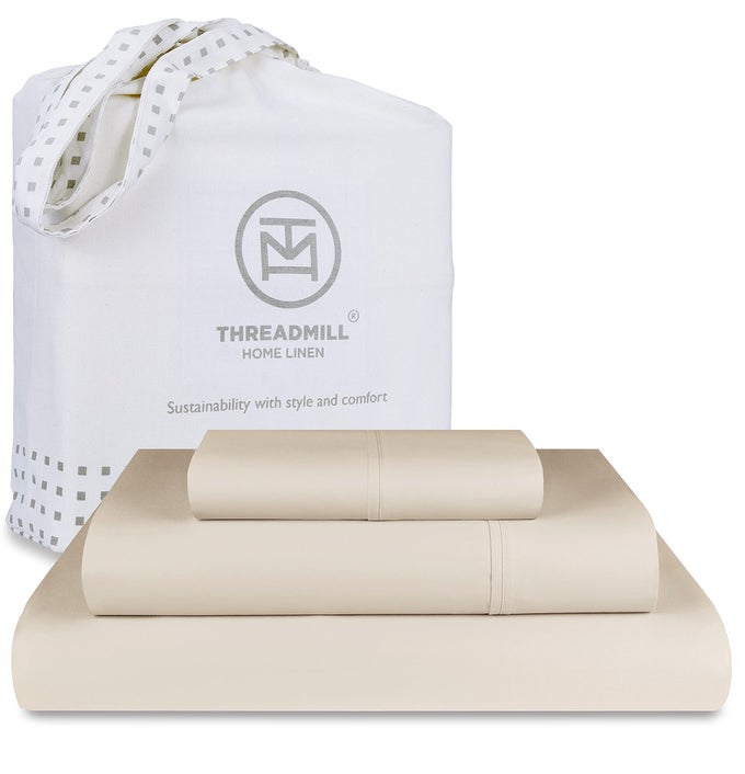 COTTON TWIN XL SHEET SET 100 COTTON SHEETS FOR TWIN XL SIZE BED SOLID SATEEN TWIN XL BED SHEETS SET WITH 16 DEEP POCKET SOFT BREATHABLE 3PIECE COOLING SHEET SET BEIGE