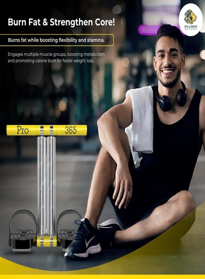 PRO365 Home Fitness Equipment Kit - 6-in-1 Workout Set with Ab Roller Wheel, Resistance Bands, Jump Rope, Push-Up Bars, Tummy Twister & Spring Chest Expander | Full Body Gym Combo for Men & Women - Image 2