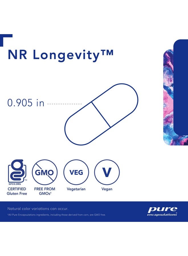 Pure Encapsulations NR Longevity - يدعم الشيخوخة الصحية. تجديد وظيفة NAD+ والميتوكوندريا* - مع NIAGEN - خالٍ من الجلوتين، وغير معدّل وراثيًا، ومضاد للحساسية - 60 كبسولة - Image 3