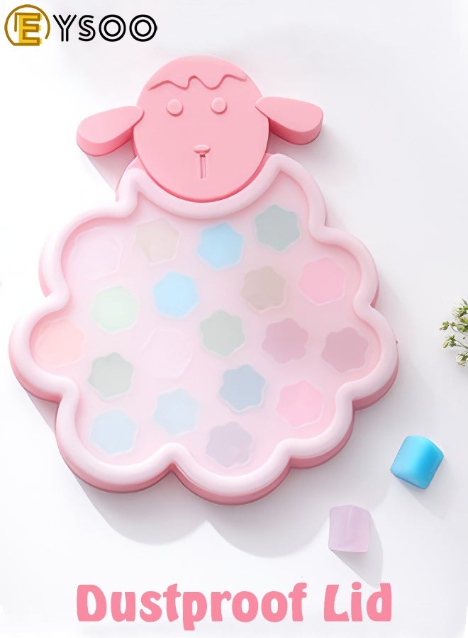 EYSOO Ice Cube Trays 19 Grids Silicone Ice Cube Molds with Lid Ice Trays for Freezer Easy-release Ice Cube Maker Silicone Ice Mold BPA Free Ice Maker Tray - Image 3