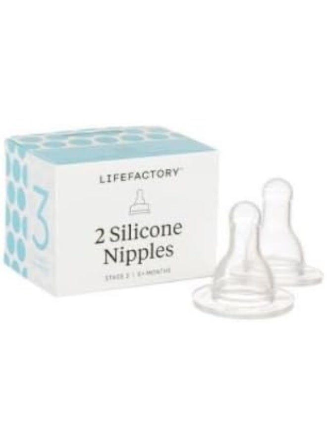 Lifefactory 9oz Glass Baby Bottle 2pk Bundle with 2 Stage 3 (Kale/Raspberry) - Image 2