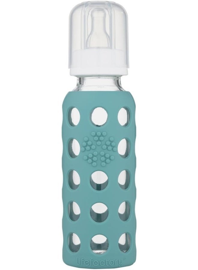 Lifefactory 9oz Glass Baby Bottle 2pk Bundle with 2 Stage 3 (Kale/Raspberry) - Image 3