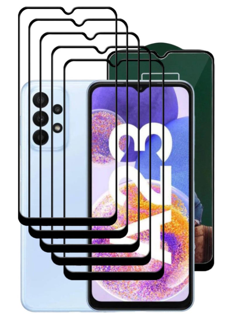 ACLIX 5 Pieces Antistatic ESD Dustproof Premium Quality High Definition Tempered Glass Screen Protector Designed For Samsung Galaxy A23 - Image 1