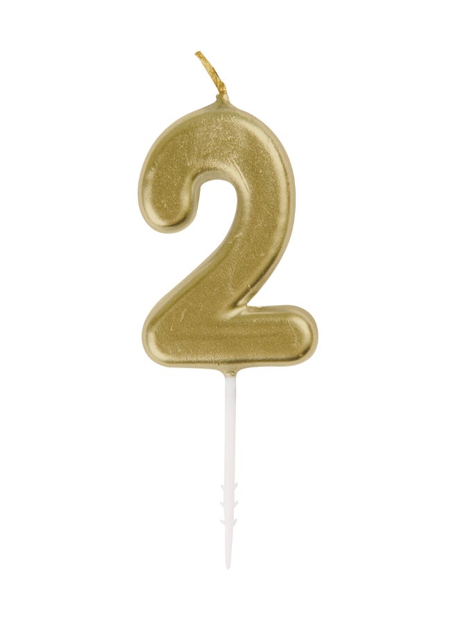 Unique Gold Number Candle 2