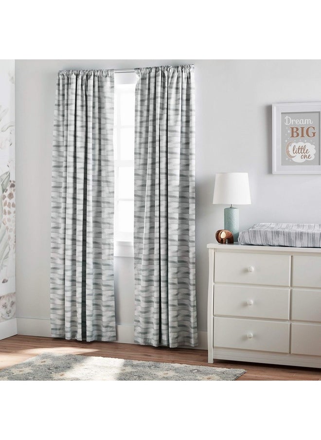 Lush Decor Baby Jungle Adventure Geo Blackout Window Curtain Single Panel Gray  - Image 3