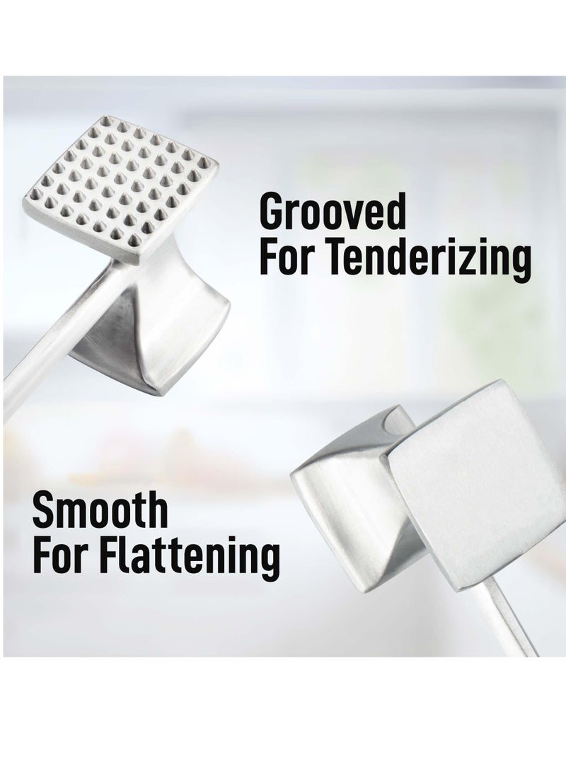 Meat Tenderizer Tool - Dual Sided Meat Mallet Pounder With Comfort Grip Handle - Heavy Duty Meat Hammer Tenderizer - Meat Tenderizer Mallet & Meat Pounder  - Image 4