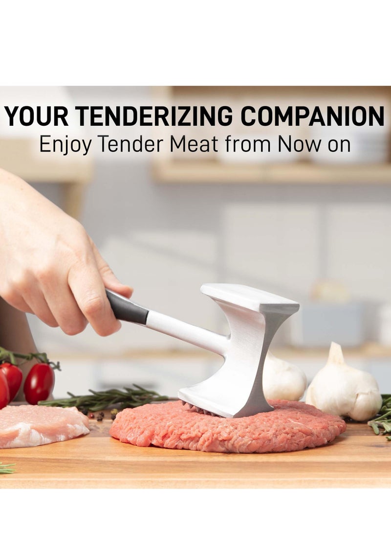 Meat Tenderizer Tool - Dual Sided Meat Mallet Pounder With Comfort Grip Handle - Heavy Duty Meat Hammer Tenderizer - Meat Tenderizer Mallet & Meat Pounder  - Image 3