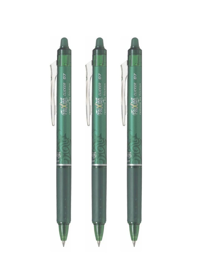 PILOT قلم حبر قابل للمسح 3 قطع فريكسون كليكر 0.7 مم حبر أخضر - Image 1