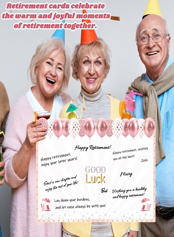 WNINK We Will Miss You Jumbo Retirement Greeting Card 22 x 14 Inch, Rose Gold Large Farewell Greeting Card with Envelope for Girl Women Going Away Party Decorations - Image 5