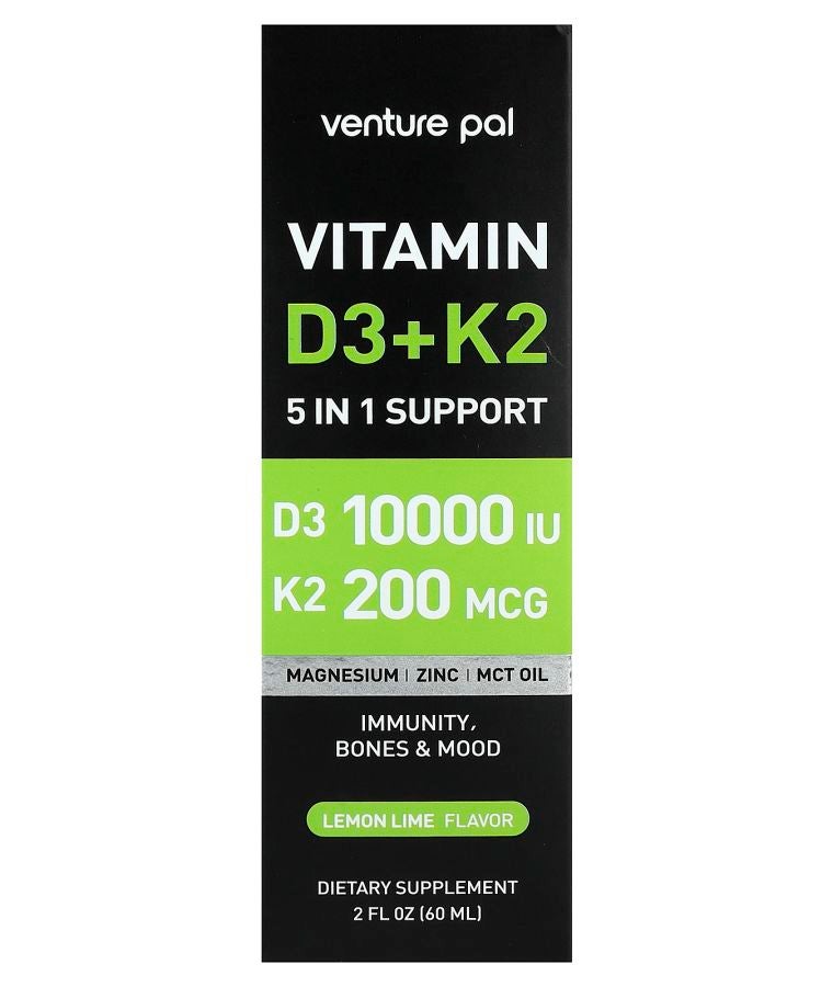Vitamin D3 + K2 Lemon Lime 2 fl oz (60 ml)
