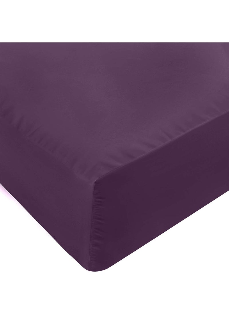 Utopia Bedding Utopia Bedding Full Fitted Sheet - Bottom Sheet - Deep Pocket - Soft Microfiber - Shrinkage and Fade Resistant - Easy Care -1 Fitted Sheet Only (Purple)  - Image 1