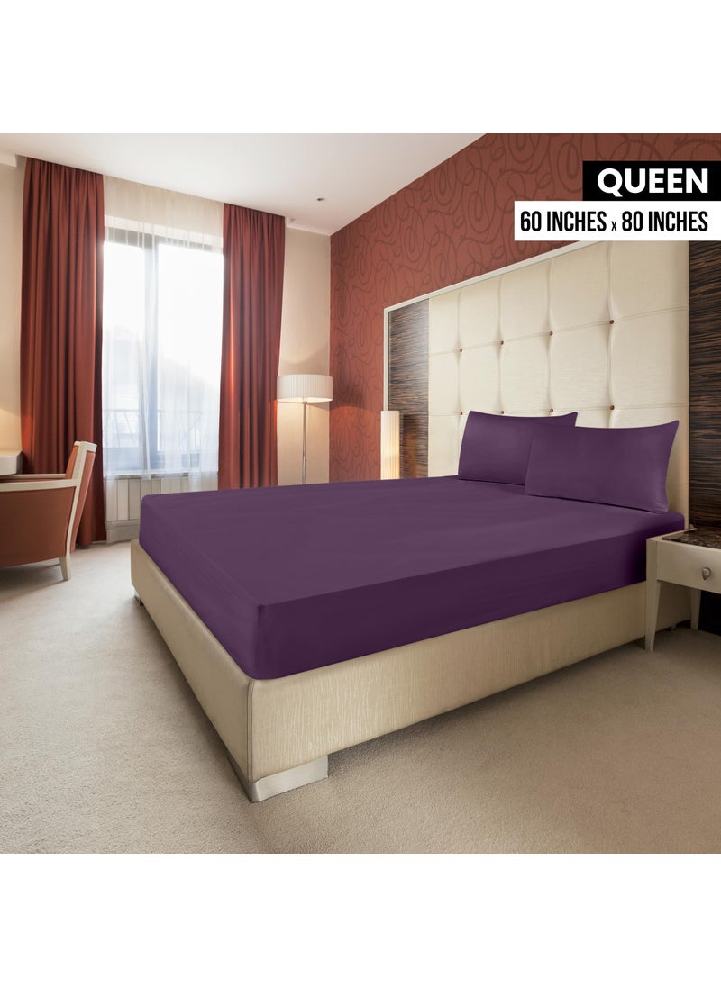 Utopia Bedding Utopia Bedding Full Fitted Sheet - Bottom Sheet - Deep Pocket - Soft Microfiber - Shrinkage and Fade Resistant - Easy Care -1 Fitted Sheet Only (Purple)  - Image 2