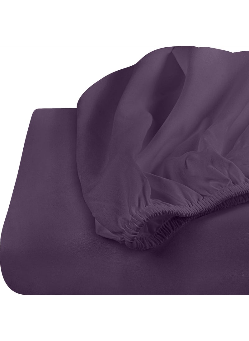 Utopia Bedding Utopia Bedding Full Fitted Sheet - Bottom Sheet - Deep Pocket - Soft Microfiber - Shrinkage and Fade Resistant - Easy Care -1 Fitted Sheet Only (Purple)  - Image 4