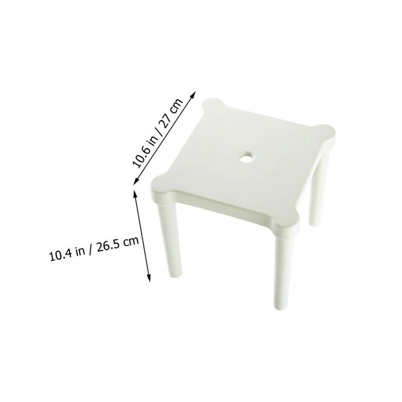 WHITE Portable Anti Skid Detachable Stool Lightweight Low Seat for Home Travel Kitchen - Image 4