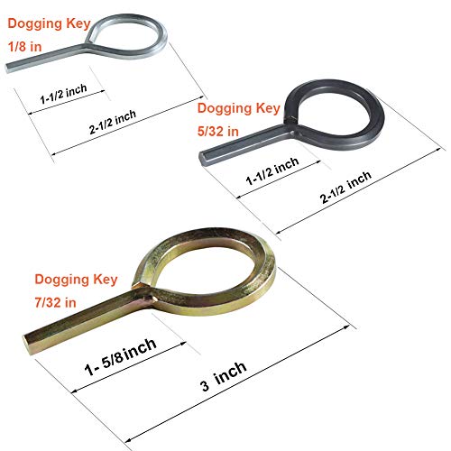 Joneaz Hex Dogging Key 1/8 inch 5/32 inch and 7/32 inch for Push Bar Panic Exit Device,Metal Dog Keys Kit 15-Piece, 3 Size - Image 2