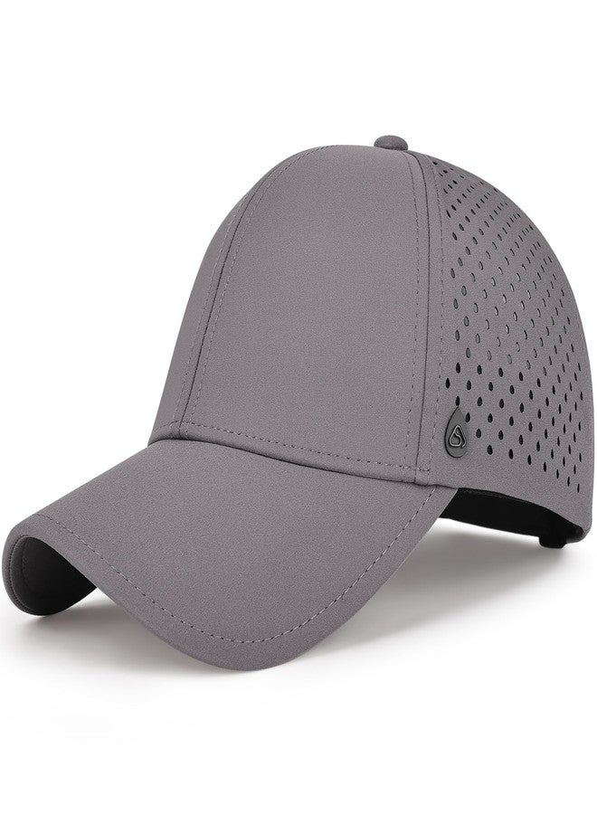 AOPREL Baseball Cap Breathable Mesh Golf Hat Quick Dry Adjustable Baseball Hats for Men and Women Sport Running Workout, Grey, One size - Image 1