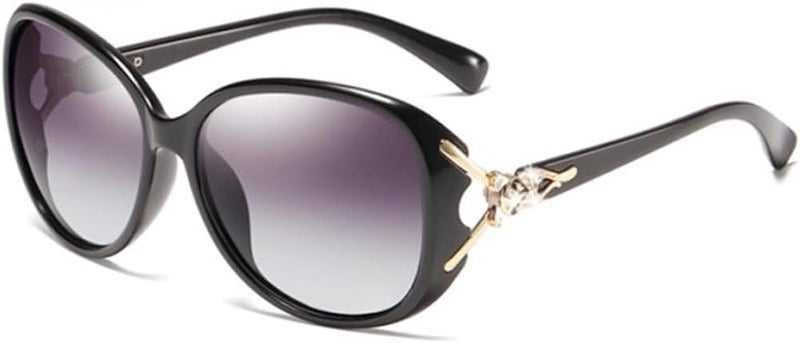 ELEGANTE Sunglasses For Women Fashion Ladies Shades Wrap Frame Trendy Stylish Sun Glasses Uv Protection (C1 - Black, Non-Polarized) - Image 1