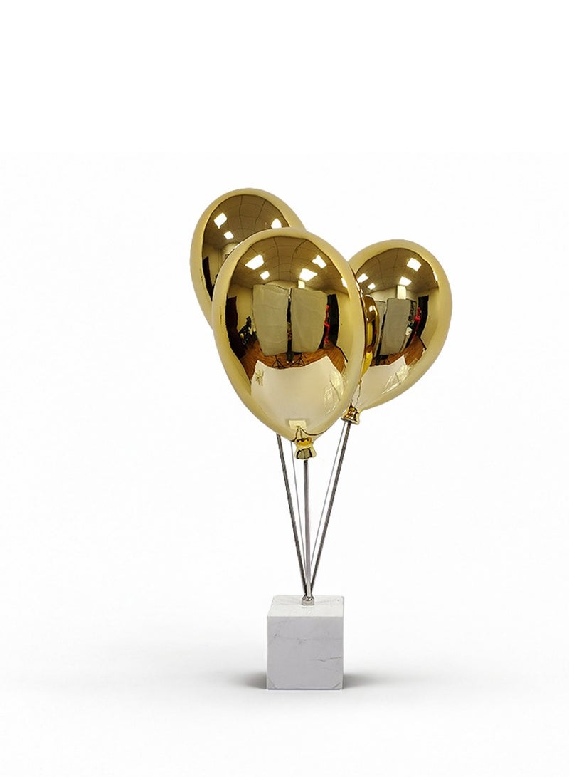 Resin Balloon Decoration Model Room Creative Balloons Sculpture Decor item Gold  - Image 1