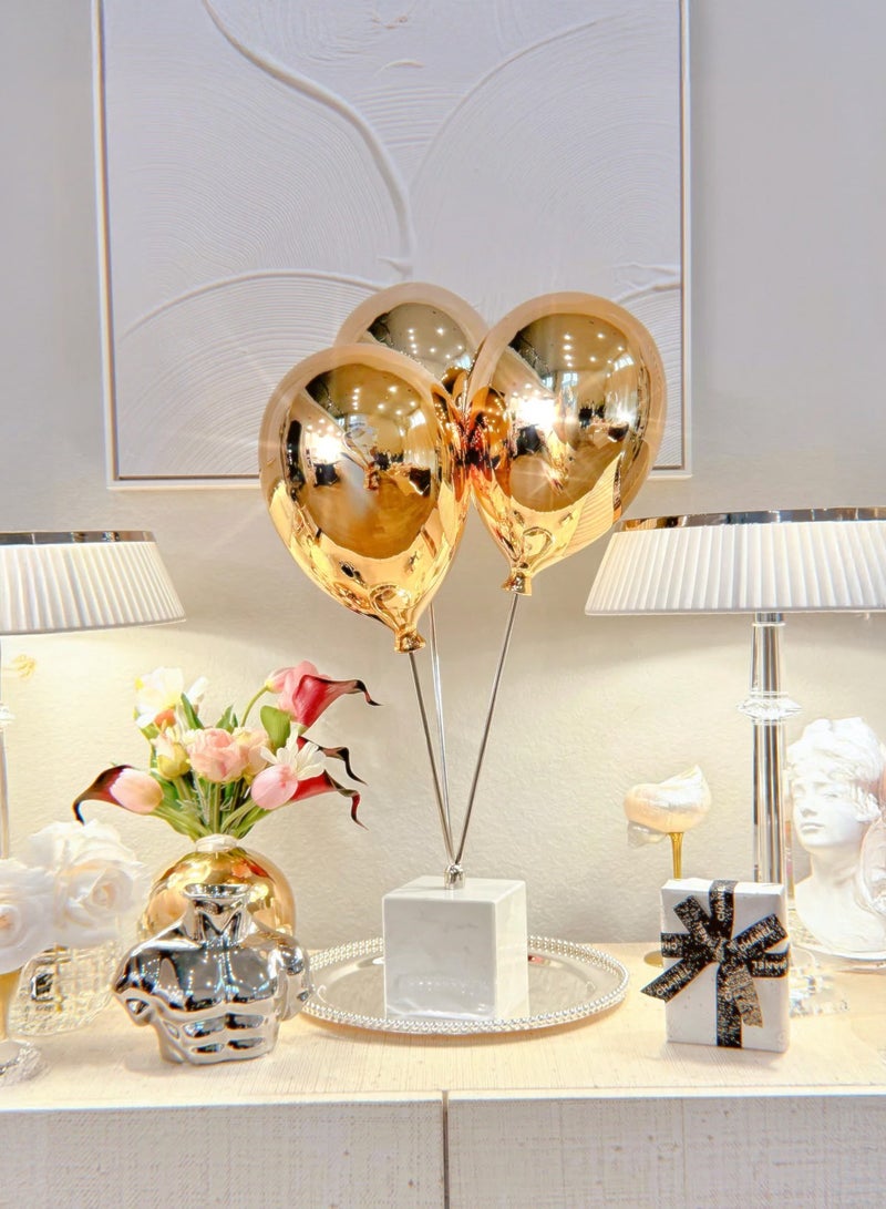 Resin Balloon Decoration Model Room Creative Balloons Sculpture Decor item Gold  - Image 4