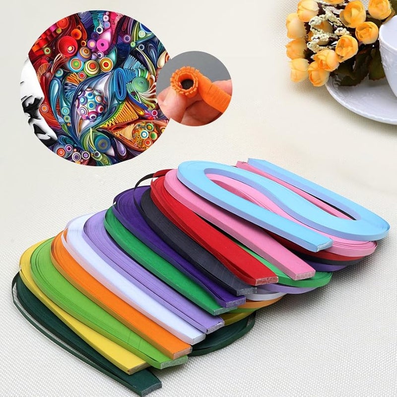 Quilling Paper Strips 5mm Width 120 Pack Solid Colors For Adults And Kids - Image 2