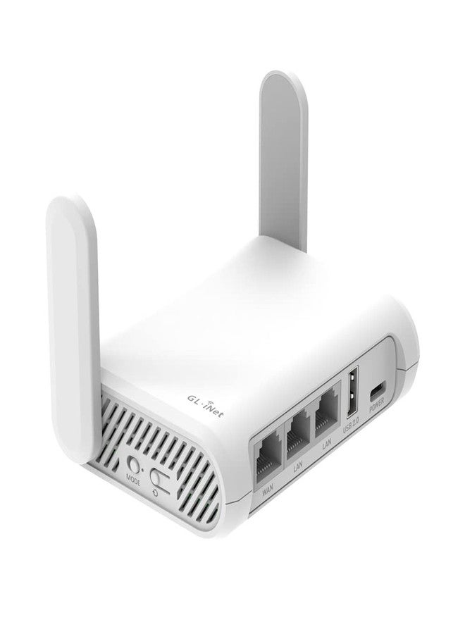 GL.iNet GL-SFT1200 (Opal) Secure Travel WiFi Router - AC1200 Dual Band Gigabit Ethernet Wireless Internet | IPv6 USB 2.0 MU-MIMO DDR3 |128MB Ram Repeater Bridge Access Point Mode - Image 1