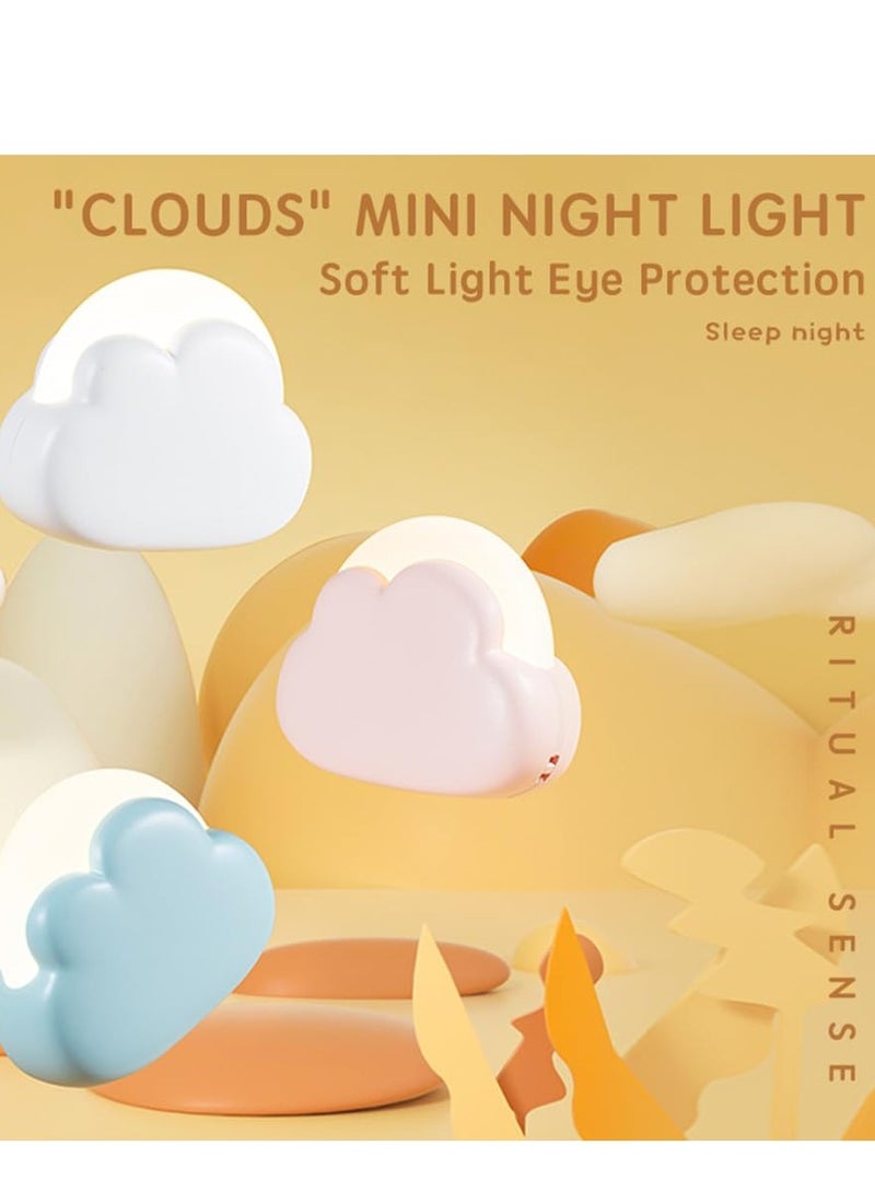 O Ozone Portable LED Night Light, Cute Cloud Mini Desk Lamp, Rechargeable Kids Night Light for Camping (White) - Image 5