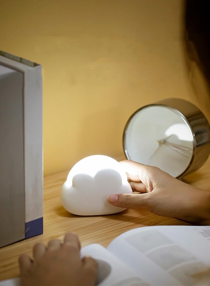 O Ozone Portable LED Night Light, Cute Cloud Mini Desk Lamp, Rechargeable Kids Night Light for Camping (White) - Image 4